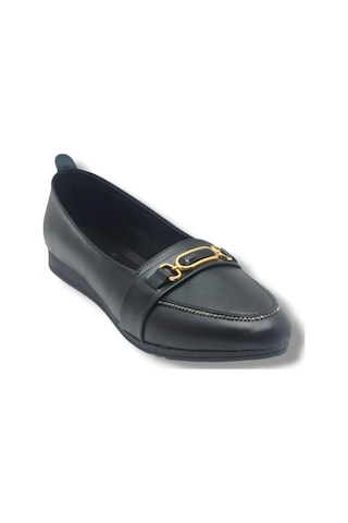 C-shoes Ys3069-26 Cilt Taşlı Elips Toka Anatomik Kadın Babet 41-42 Sıyah