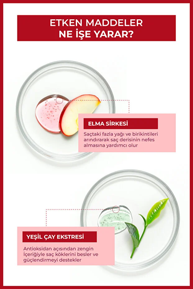 Enzym Cosmetics Doğal Saç Bakım Detoksu Arındırıcı Elma Sirkesi Ve Yeşil Çay Tonik 200 Ml