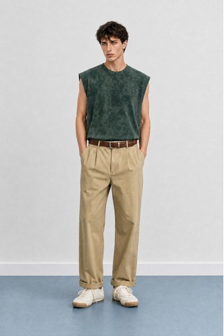 Respire Erkek Yıkamalı Tank Top Atlet Nefti