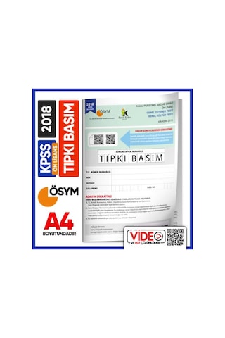 2024 Kpss Ön Lisans 2018-2020-2022 Ösym Çıkmış Soru Tıpkı Basım ...