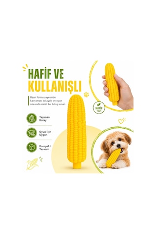 Ayrstore Madpet Sesli Mısır Isırma Oyuncağı - Köpek Ve Kedi İçin Çiğneme Oyuncağı - Diş Kaşıma Ve Oyun Aktivitesi