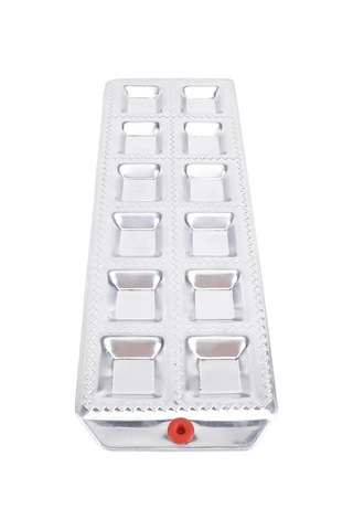 Kosona Alüminyum Çift Taraflı 12 Lü Kare Manti Kalıbı - Ev Ve Restoranlar İçin Pratik Hamur İşleme Aleti Diğer