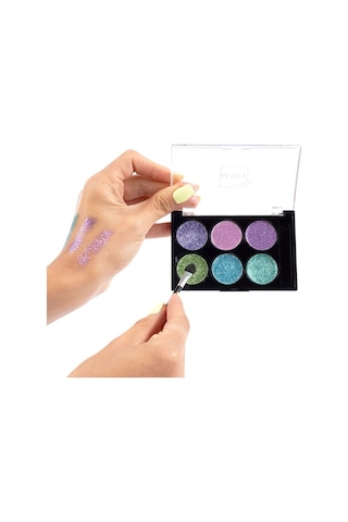 Lukky 6 Renkli Parıltılı Göz Farı Paleti Ve Fırçası