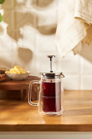 Emsan Double Glass Çift Cidarlı French Press 350 ML Gri