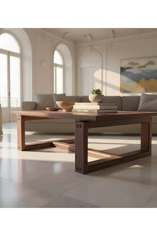 Ginza Orta Sehpa Masif Ağaç 120 X 80 Ceviz