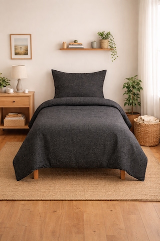 Lionas Cotton Tek Kişilik Nevresim Seti Yastık & Yorgan Kılıfı – Gri