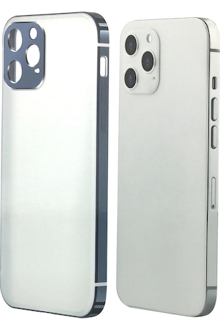Coteetci Apple Uyumlu iPhone 12 Pro Metal Kenarlık Seri Arka