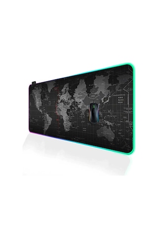 Ally Dünya Desenli Rgb Led Işıklı Oyuncu Mouse Pad 300 800 4mm- 5775