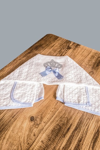 10 Parça Mavi Taşlı Hastane Çıkışı Erkek Bebek Giyim Mavi