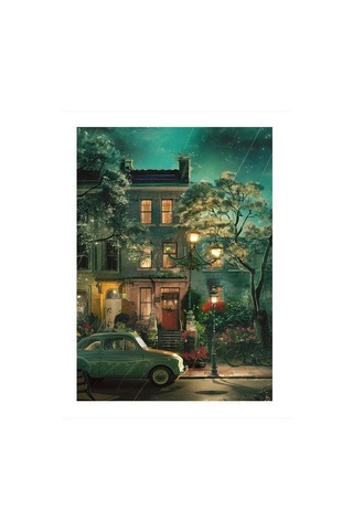 Retro Ev Modern Ahşap Tablo 35cm X50cm