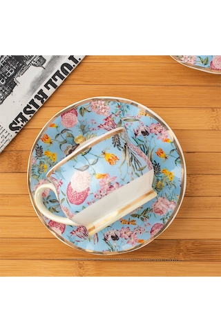 Porsima Rengin 6 Kişilik 12 Parça Türk Kahvesi Fincan Takımı