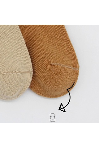 Bistyle Bear Penye Soket Çorap 2'li Bs10116 Bej Bej