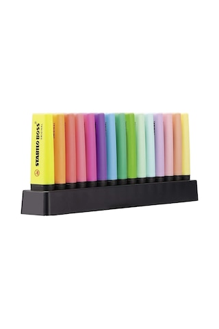 Stabilo Boss Fosforlu Kalem Seti 15'Li Masaüstü Stand