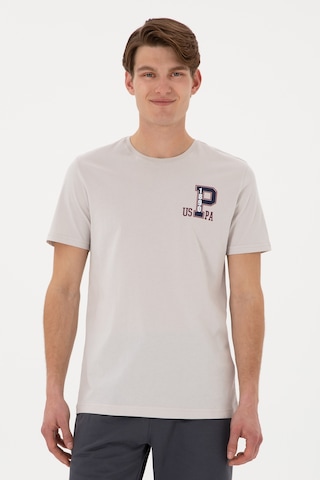 U.S. Polo Assn. Erkek Regular Fit Bisiklet Yaka Açık Gri Tişört 50306897-VR001