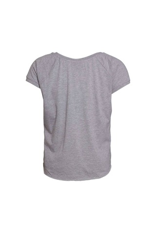 Hummel Callia Baskılı Bisiklet Yaka Kadın Tişört - Gri Gri - Mor