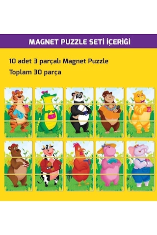 Yükselen Zeka 2+ Yaş Magnet Puzzle Dikkat Geliştiren Zeka Oyunu Ve Cırt Cırtlı Etkinlik Kitabım