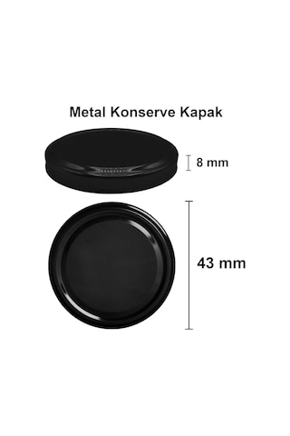 Şeffaf Kavanoz, Metal Kapaklı Cam Konserve 400 Cc 6 Adet 2.8 L