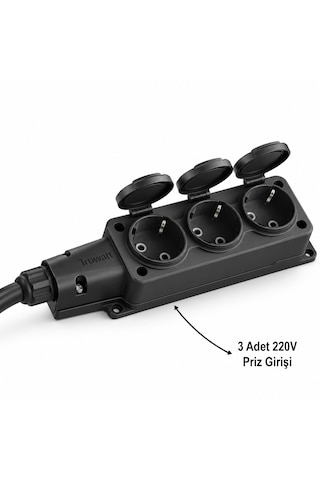 Truwatt V2l Togg T10x Uyumlu 3 Çıkışlı Elektrikli Araç Adaptörü 220v - 7 Metre 1