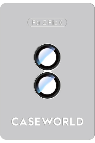 Galaxy Z Flip 6 Uyumlu Caseworld Alloy Serisi Oleofobik Anti Reflective Kamera Lens Koruyucu Gümüş