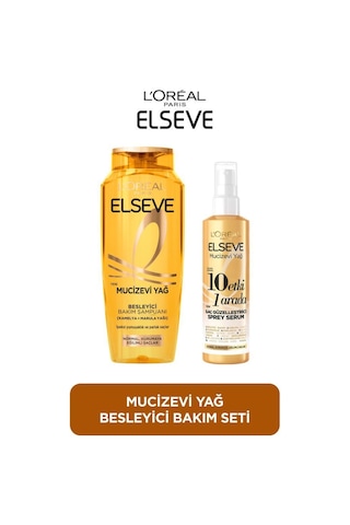 Elseve Mucizevi Yağ Besleyici Bakım Şampuanı 300 ML + 10 Etki 1 Arada Saç Güzelleştirici Sprey 100 ML