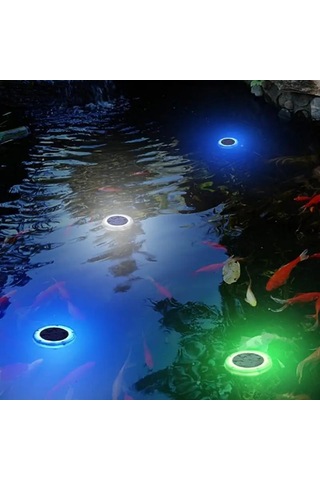 Güneş Led Havuz Işık Sualtı Güneş Duvar Lambası Su Geçirmez Açık Mavi