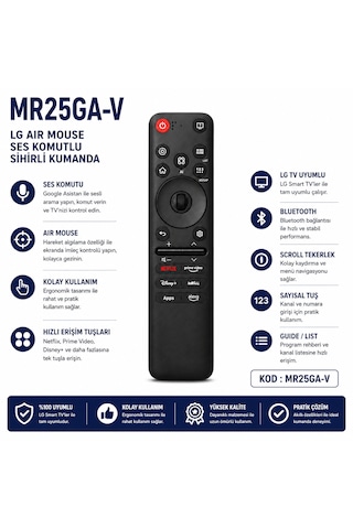 Lg Mr25ga-v Air Mouse Ses Komutlu Sihirli Tv Kumandası