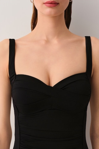 Suwen Önü Drapeli Toparlayıcı Mayo Sbn25240012 Siyah