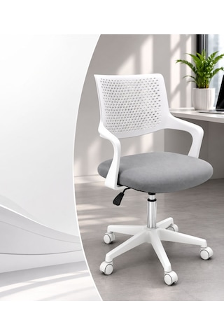 Yenilik Rüzgarı Ergonomik Fileli Ofis Çalışma Koltuğu - Beyaz Çalışma Koltuğu, Beyaz Ofis Koltuğu