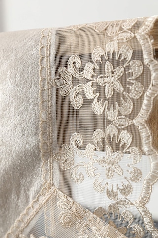 Favora Fatih Güpürlü Kadife Runner Vizon