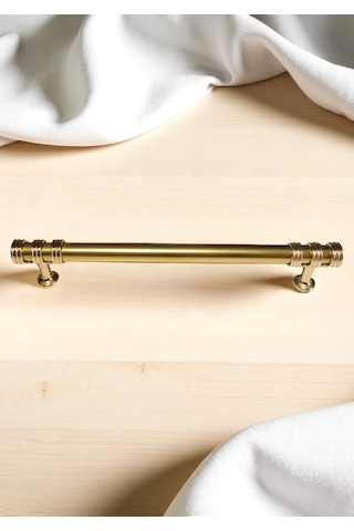 Nesli Alüminyum Metal Lüks Modern Mobilya Çekmece Mutfak Dolabı Kulpu Altın 128mm 10 Adet Altın
