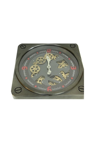 Kenpazar Saat Çarklı Kare Duvar Saati Dekoratif Ev Ofis Hediyelik çok Renkli