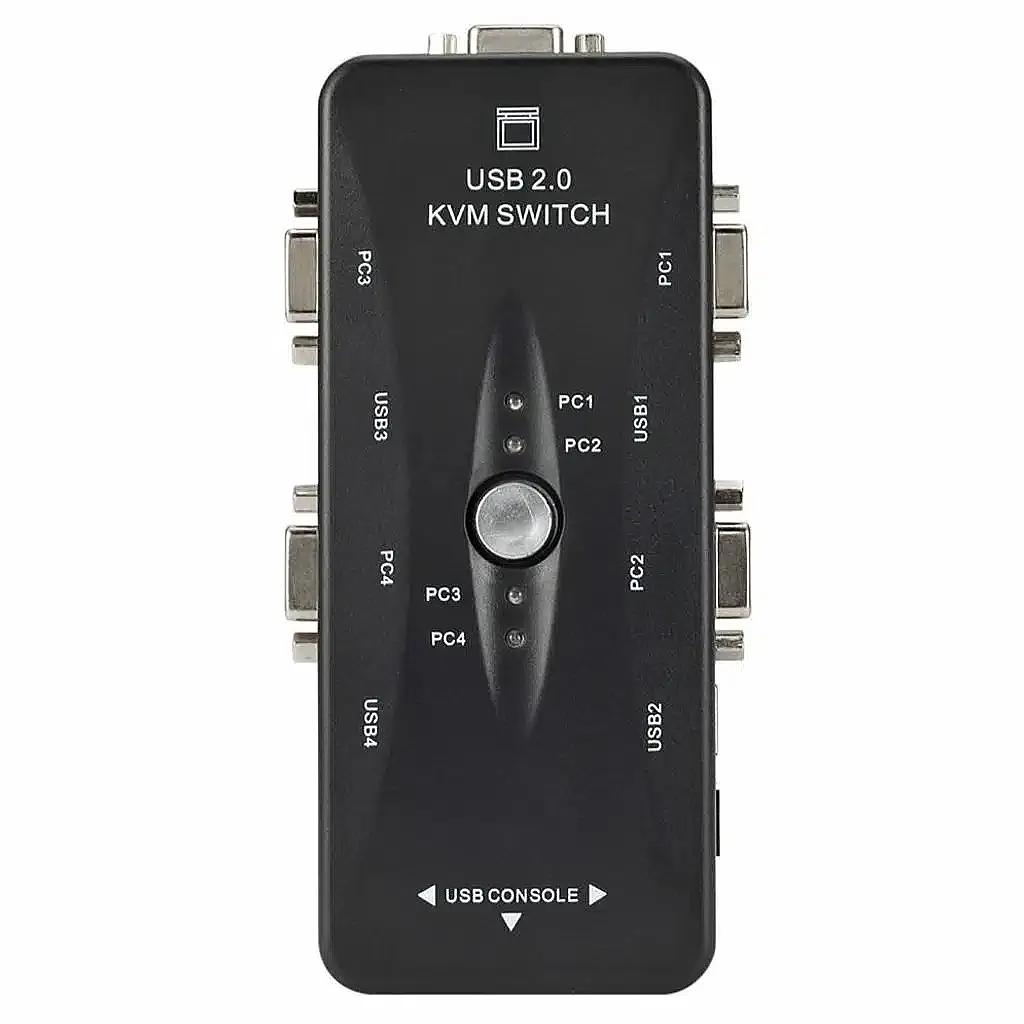 Molix Mx-2742 4 Port Usb 2.0 Manuel Kvm Switch - 4 Bilgisayar İçin Vga, Klavye Ve Mouse Paylaştırıcı