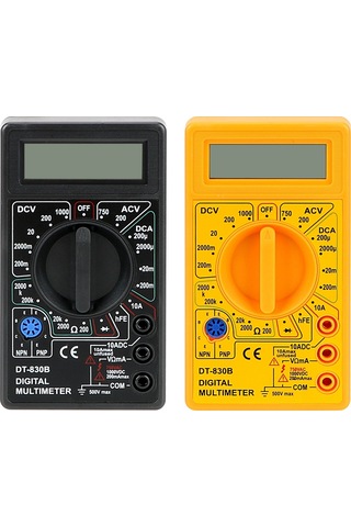Black-dt-830b Multimetre Analiz Cihazı Ohmmetre Volt Test Cihazı Lcd Otomatik Aralığı Dijital Voltmetre