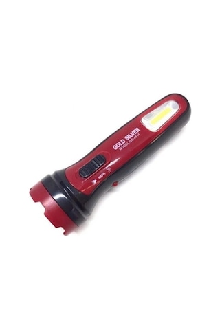 Northcity Gold Silver Gs-4511 1 Watt+1 Watt Cob Led Şarjlı El Feneri Açık Gri