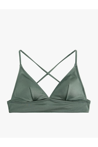Koton Sırt Bağlama Detaylı Bralet Bikini Üst Haki 6sak10017mm