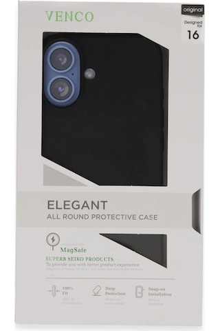 Venco - 737 - İphone 16 Home Magsafe Kapak - Glblseme - - Siyah Sıyah