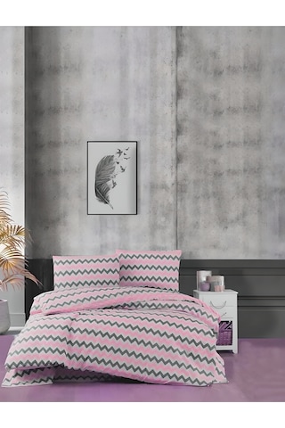 Lotus Home Zigzag Desen Lüks Pamuklu Tek Kişilik Nevresim Takımı Seti Pembe Lotus Home Zigzag Desen Lüks Pamuklu Tek Kişilik Nevresim Takımı Seti Pembe