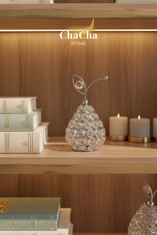 Chacha Home Kristal Taşlı Armut Dekoratif Obje Salon Ve Konsol Aksesuarı