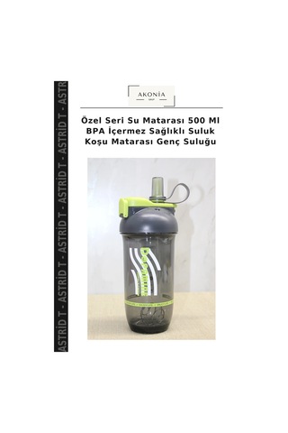 Özel Seri Su Matarası 500 Ml Bpa İçermez Sağlıklı Suluk Koşu Matarası Genç Suluğu Çok Renkli