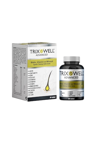 Trixowell Biotin. Vitamin Mineral Içeren Multivitamin 60 Tablet