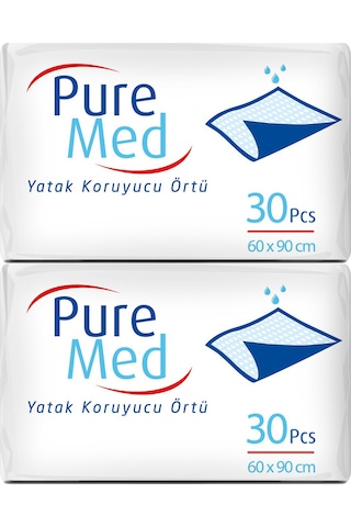 Puremed Hasta Yatak Koruyucu 60 90cm 60 Adet 2pk 30