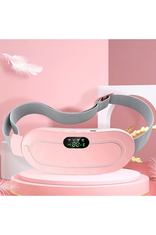 Geekyou Portatif Açık Pembe Menstrual Ağrı Kesici Kemer - 4 Vibration Modu, 3 Isı Seviyesi, Lcd Ekranlı, Pı Isıtma Teknolojisi İle Kan Akışını Artırır
