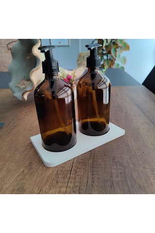 Corian Kırılmaz Mermer 2'li Sabunluk Standı & Yağdanlık Standı