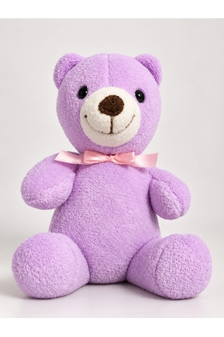 Açık Mor Ayıcık 20 Cm Kişiye Özel Peluş Oyuncak İsimli Ve Özel Tasarım
