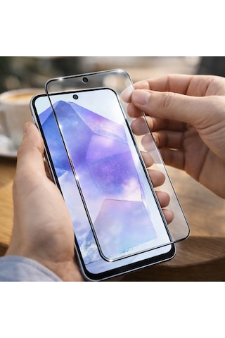 Samsung Uyumlu Galaxy A55 5g A35 Anti Statik Ekran Koruyucu Toz Tutmayan Kırılmaz Cam