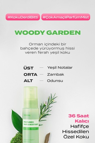 Kundal Perfumed Hair & Body Mist Woody Garden