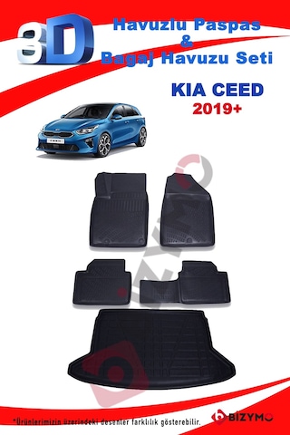 Kia Ceed 2019 Ve Sonrası Paspas Ve Bagaj Havuzu Seti Siyah