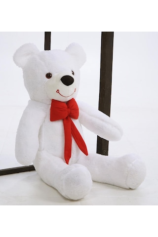 90 Cm Papyonlu Sevimli Peluş Şaşkın Ayı - Sevgiliye Özel Hediye Pembe