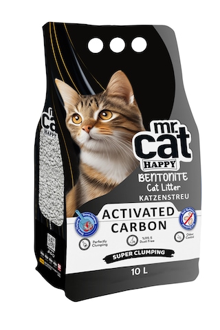 Mr. Cat Happy Aktif Karbonlu Kedi Kumu 10 L Mr. Cat Happy Aktif Karbonlu Kedi Kumu 10 L