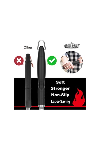 Izgara Fırçası Ve Kazıyıcı, Ekstra Güçlü Barbekü Temizleyici Aksesuarları, Güvenli Tel Kıllar 18 İnç Barbekü Üçlü Scrubbers Gaz/kömür Izgara Izgaraları İçin Temizleme Fırçası, Sihirbaz Aracı